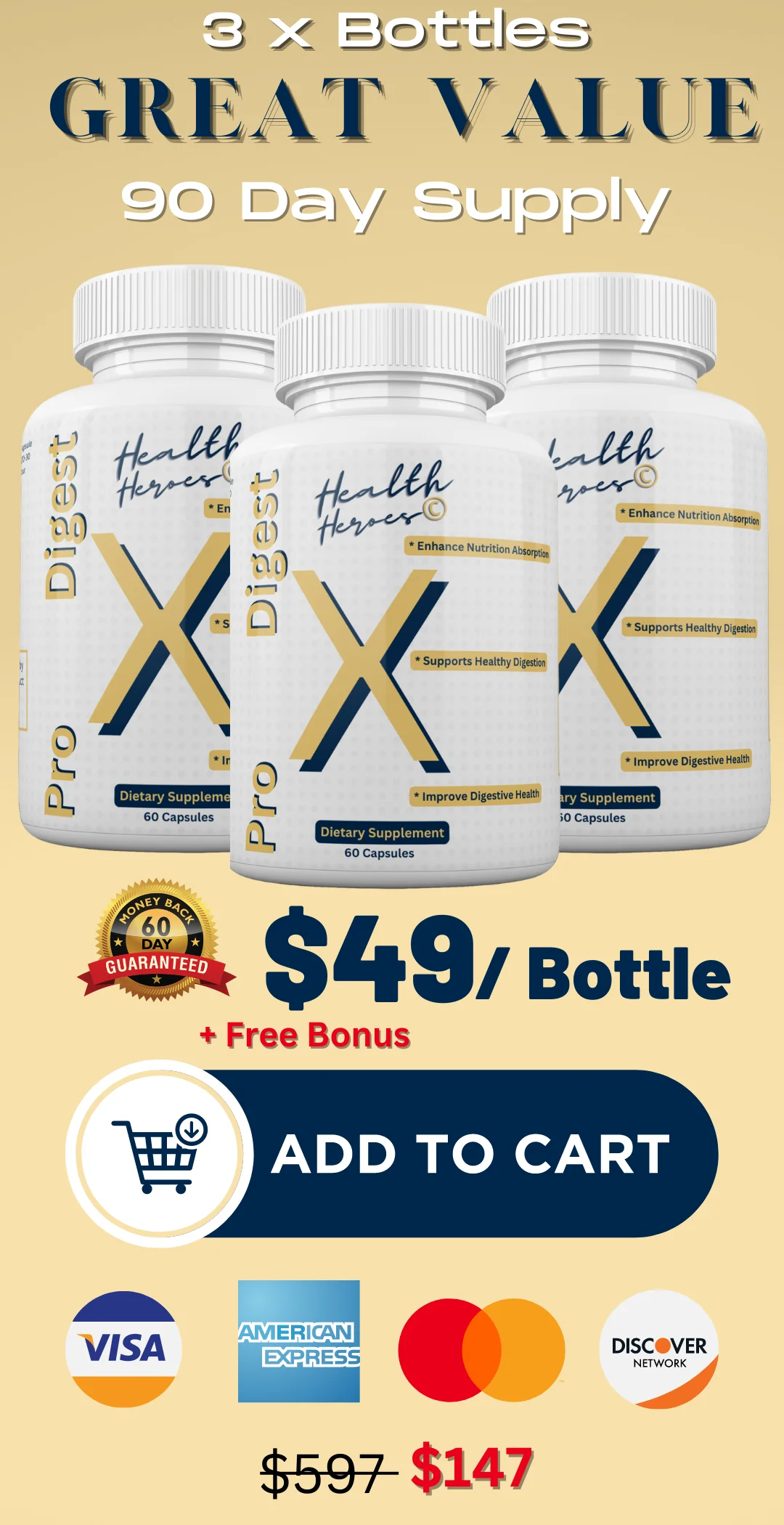 Pro X Digest-6-bottles-price-$39/bottle Only!